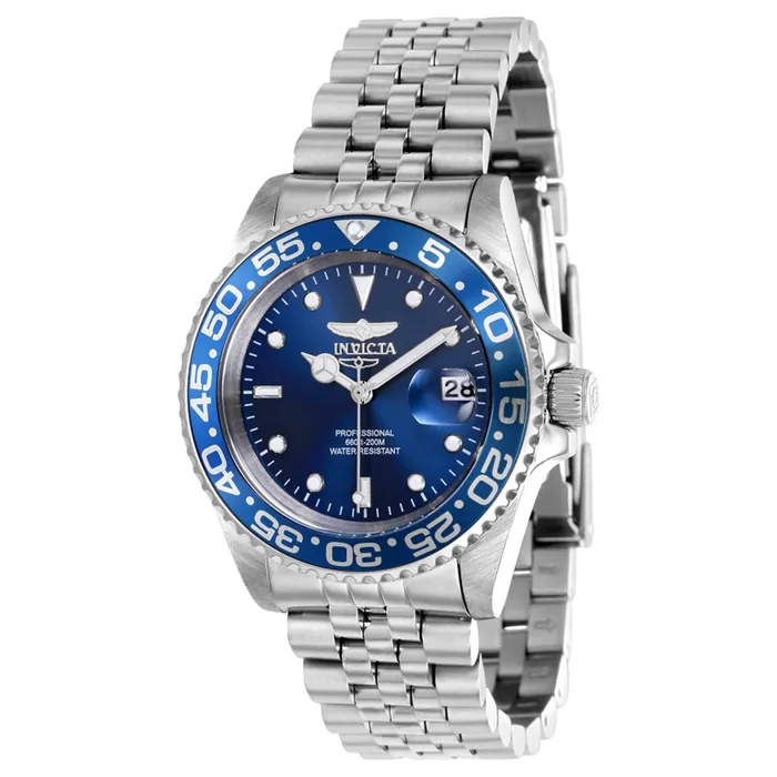Invicta Womens Watch Pro Diver Quartz Silver Tone and Blue Rotating Bezel 37161 Invicta Rings