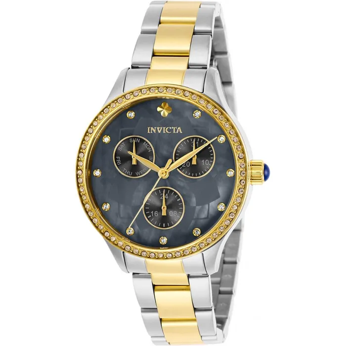 Invicta Womens Watch Wildflower Gunmetal Oyster Dial Two Tone Bracelet 29102 Invicta Bracelets