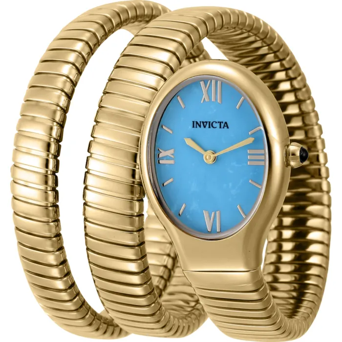 Invicta Womens Wrap Watch Mayamar Quartz Blue Turquoise Dial Steel Bracelet 44975 Invicta Bracelets