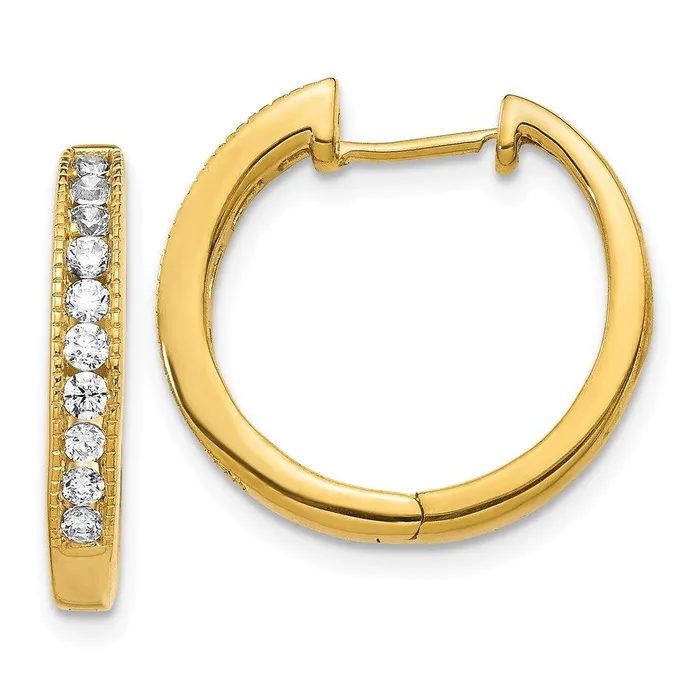 Jewelry 14k Diamond Hoop Earrings Earrings