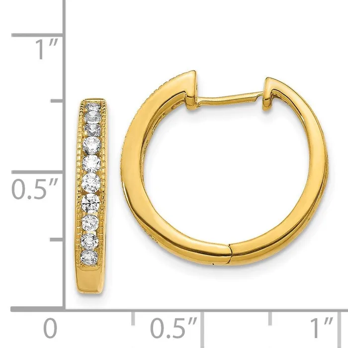 Jewelry 14k Diamond Hoop Earrings Earrings