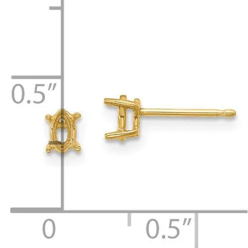 Jewelry Earrings 14k 5x25 Marquise Earring Mountings No Stones Included No Backs