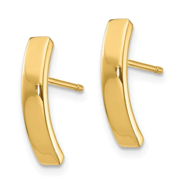 Jewelry Earrings 14k Curved Bar Post Earrings