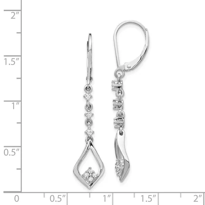 Jewelry Earrings 14k White Gold Diamond Leverback Earrings