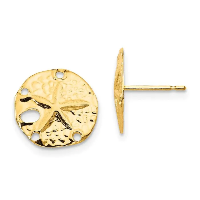 Jewelry Earrings Madi K Kids 14k Sand Dollar Post Earrings