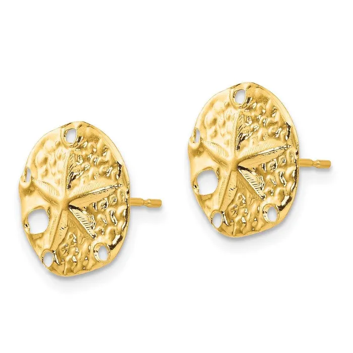 Jewelry Earrings Madi K Kids 14k Sand Dollar Post Earrings
