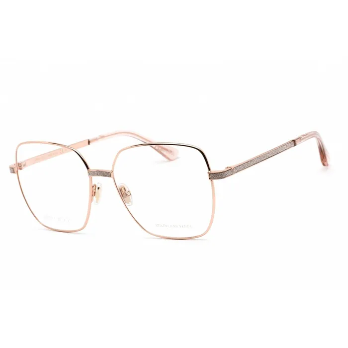 Jimmy Choo PreStyled Sets Jimmy Choo Womens Eyeglasses Full Rim Square Gold Copper Frame JC354 0DDB 00