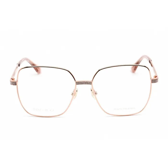 Jimmy Choo PreStyled Sets Jimmy Choo Womens Eyeglasses Full Rim Square Gold Copper Frame JC354 0DDB 00