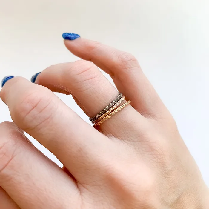 Katrina LaPenne Rings Small Rose Gold Braid Ring