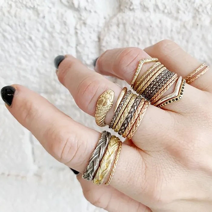 Katrina LaPenne Rings Small Rose Gold Braid Ring