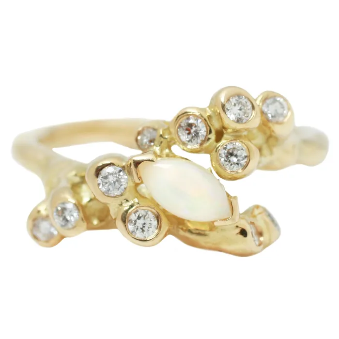 Kimberlin Brown Anemone Opal Cluster Ring Rings