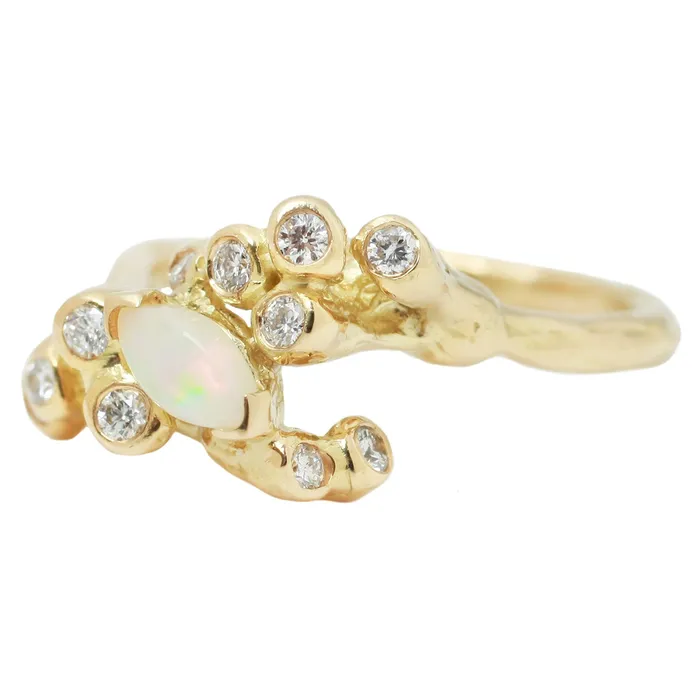Kimberlin Brown Anemone Opal Cluster Ring Rings