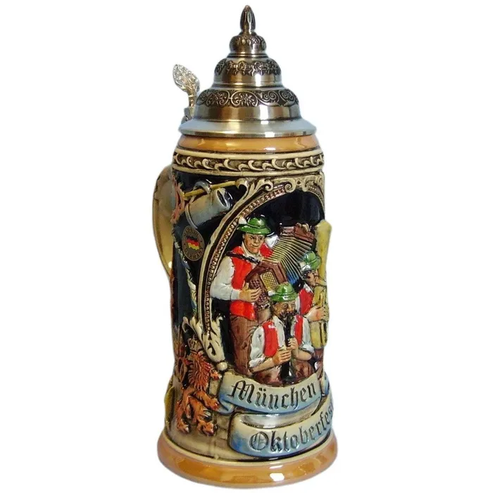 King Werk Rings King Werk Oktoberfest Oompah Band Stein Cobalt Beer Stein