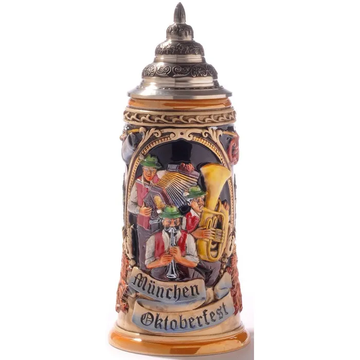King Werk Rings King Werk Oktoberfest Oompah Band Stein Cobalt Beer Stein