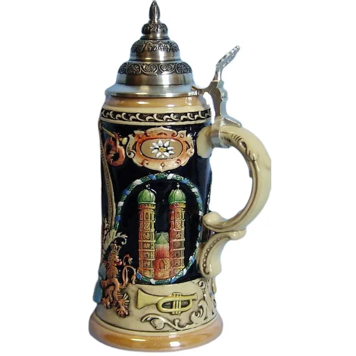 King Werk Rings King Werk Oktoberfest Oompah Band Stein Cobalt Beer Stein