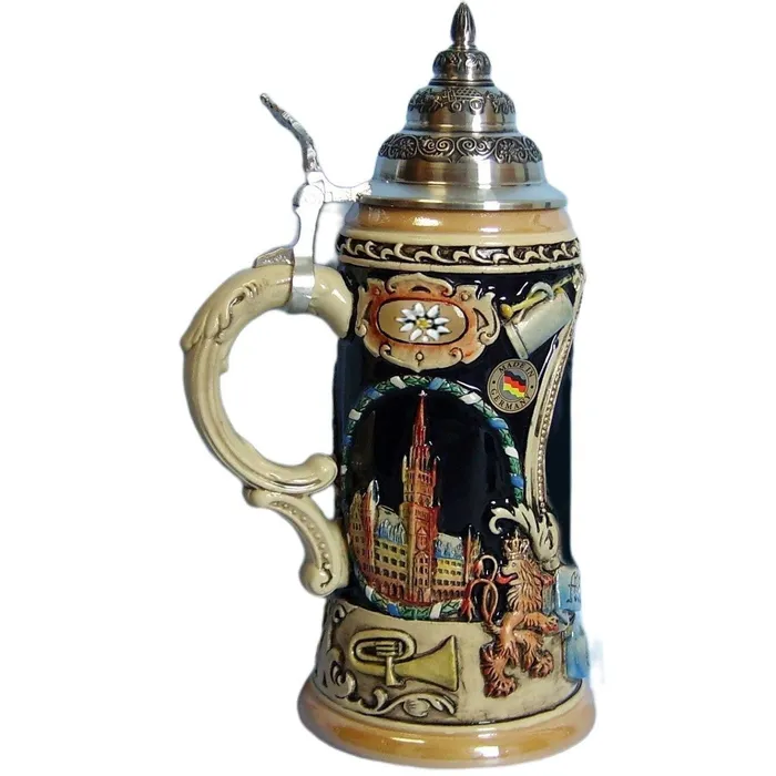 King Werk Rings King Werk Oktoberfest Oompah Band Stein Cobalt Beer Stein