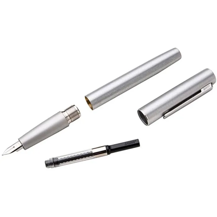 Lamy Fountain Pen Aion Brushed Aluminium Olive Silver Extra Fine L77OSEF Lamy Rings