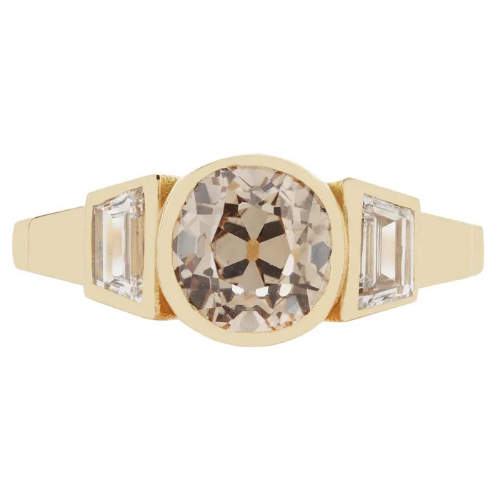 Lauren Wolf Jewelry Golden Deco Diamond Ring Rings