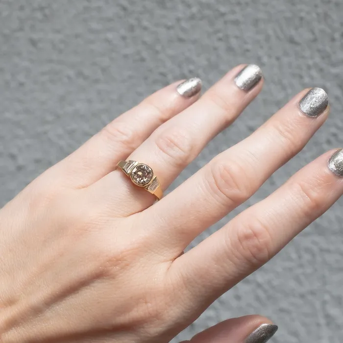 Lauren Wolf Jewelry Golden Deco Diamond Ring Rings