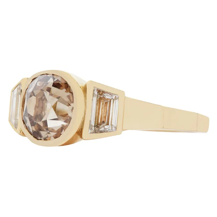 Lauren Wolf Jewelry Golden Deco Diamond Ring Rings