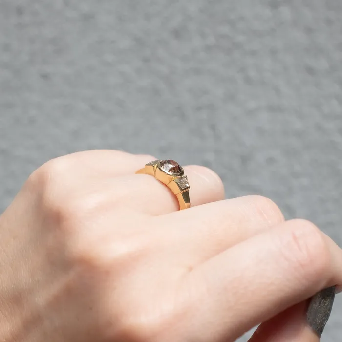 Lauren Wolf Jewelry Golden Deco Diamond Ring Rings