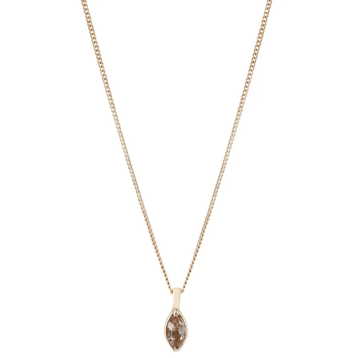 Lauren Wolf Jewelry Necklaces Gold Marquise Morganite Necklace