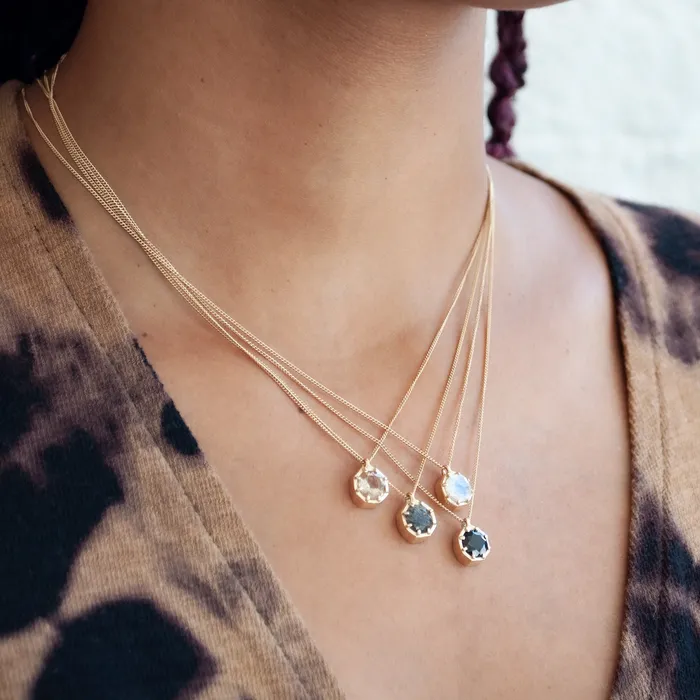 Lauren Wolf Jewelry Necklaces Quartz Octagon Necklace