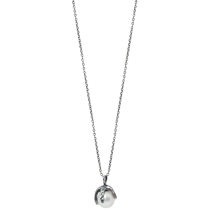 Lauren Wolf Jewelry Necklaces Silver Baroque Pearl Necklace
