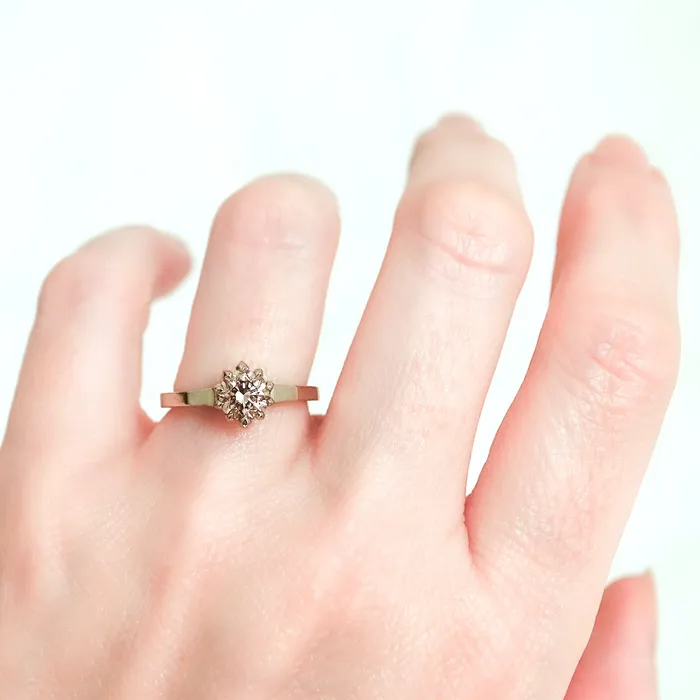 Lauren Wolf Jewelry Rings Champagne Diamond Soire Ring
