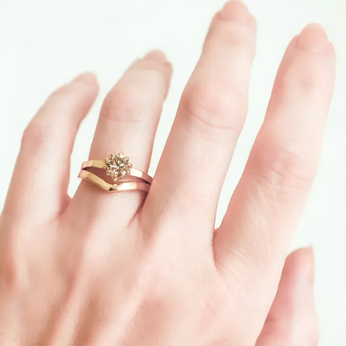 Lauren Wolf Jewelry Rings Champagne Diamond Soire Ring