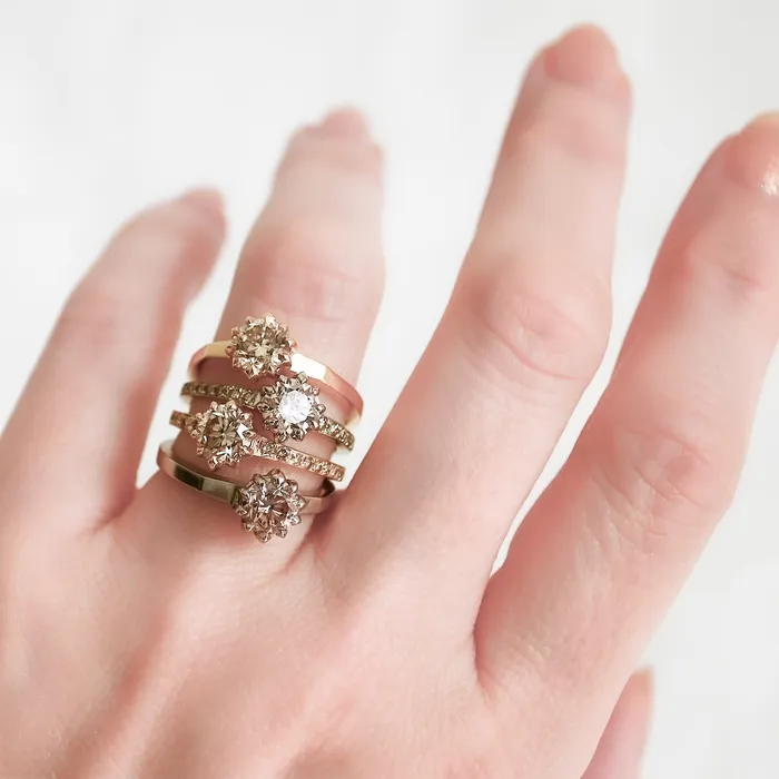Lauren Wolf Jewelry Rings Champagne Diamond Soire Ring