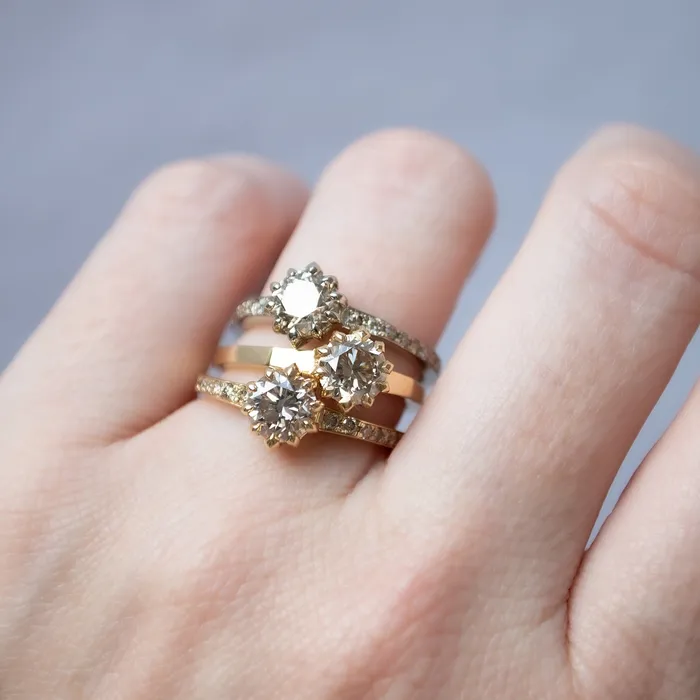 Lauren Wolf Jewelry Rings Champagne Diamond Soire Ring