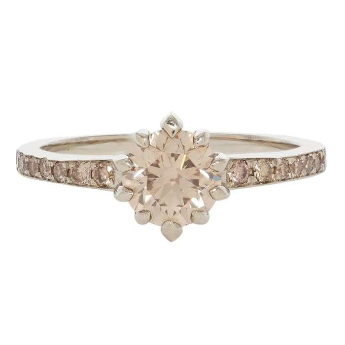 Lauren Wolf Jewelry Rings Champagne Pav Diamond Soire Ring