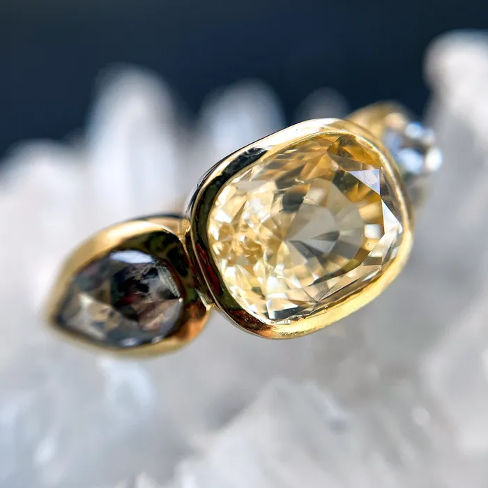 Lauren Wolf Jewelry Rings Eyes of Athena Sapphire Ring