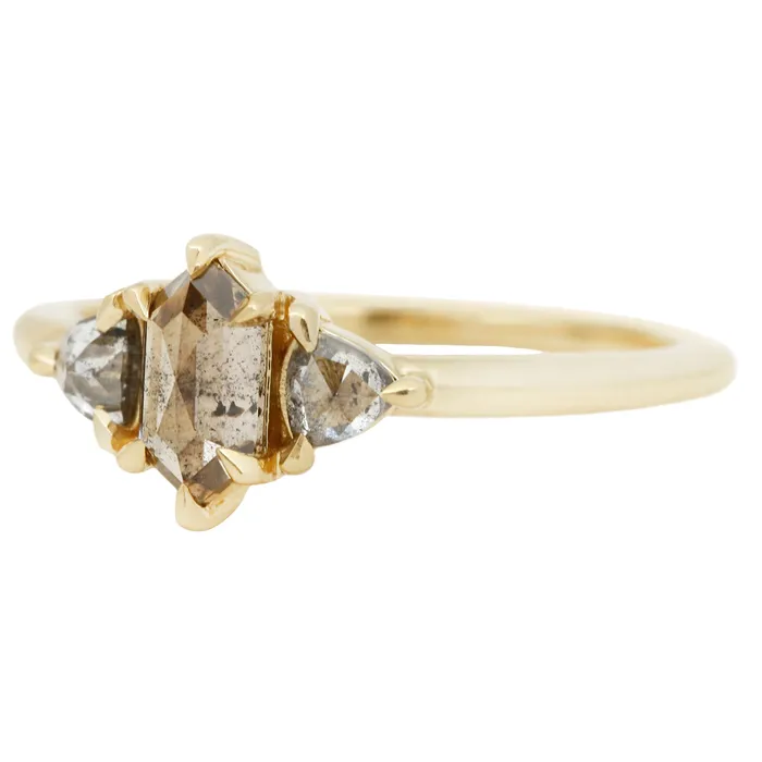 Lauren Wolf Jewelry Rings Misty Coast Three Stone Ring