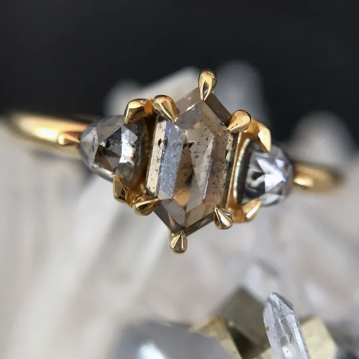 Lauren Wolf Jewelry Rings Misty Coast Three Stone Ring