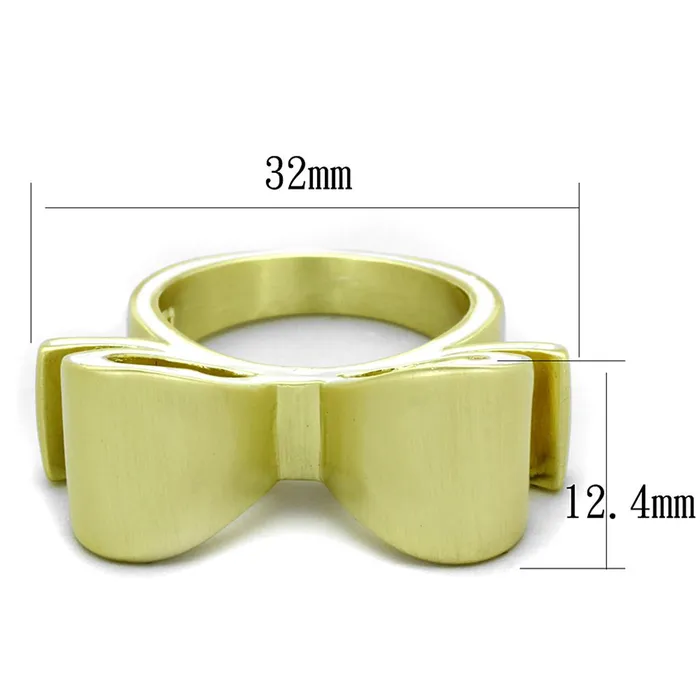 LO3600 Gold Brush Brass Ring with Epoxy in White Alamode Rings