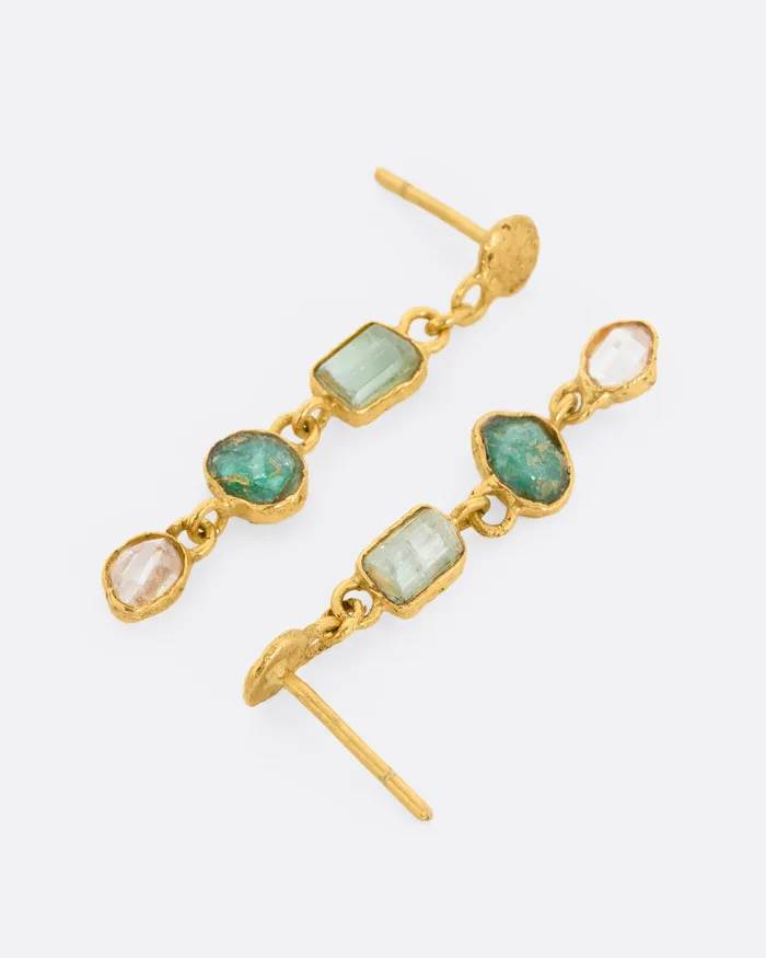 LOU ZELDIS Earrings Triple Drop Earrings