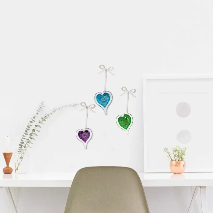 Luke Adams Glass Blowing Studio Necklaces Birthstone Hearts