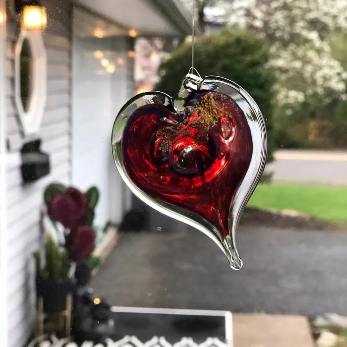 Luke Adams Glass Blowing Studio Necklaces Birthstone Hearts