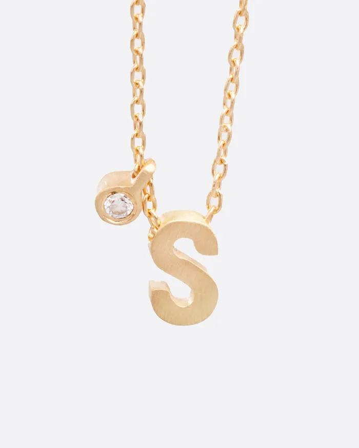 MARIAN MAURER Necklaces Micro Initial Necklace
