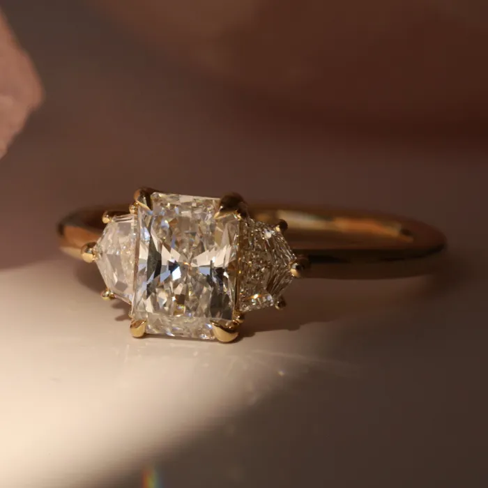 Marrow Fine Rings 109ct Radiant Diamond Band 028tcw Cadillac Diamond Ring
