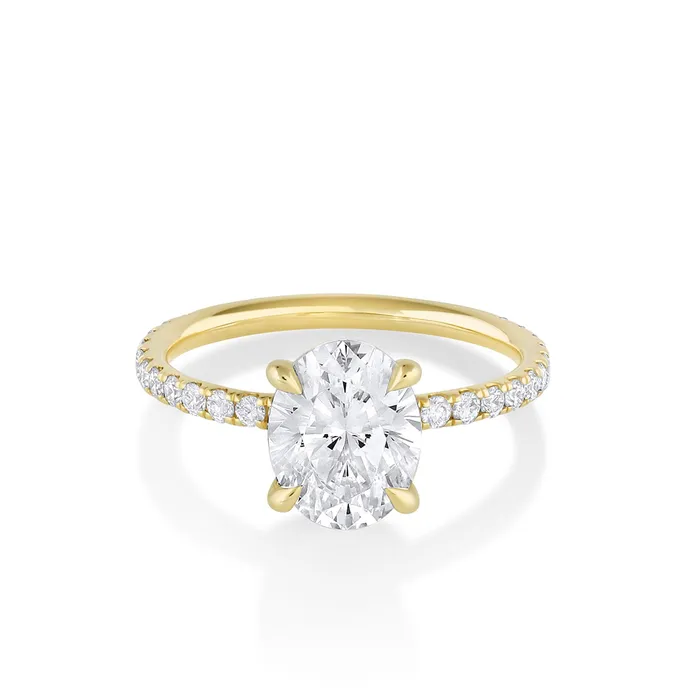 Marrow Fine Rings The Francesca Oval Pav Engagement Ring
