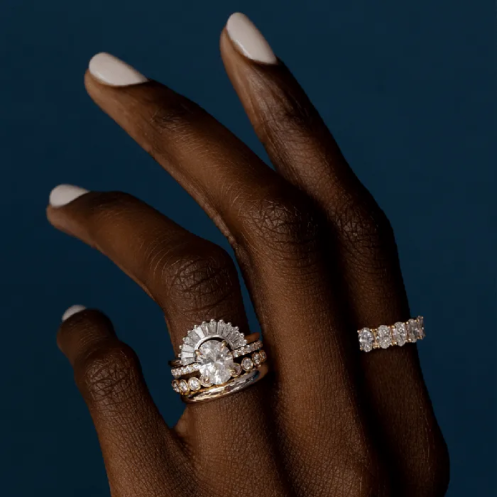 Marrow Fine Rings The Francesca Oval Pav Engagement Ring