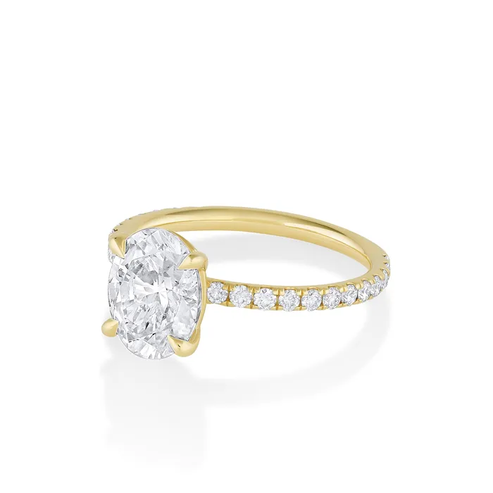 Marrow Fine Rings The Francesca Oval Pav Engagement Ring