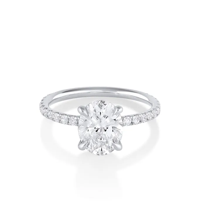 Marrow Fine Rings The Francesca Oval Pav Engagement Ring