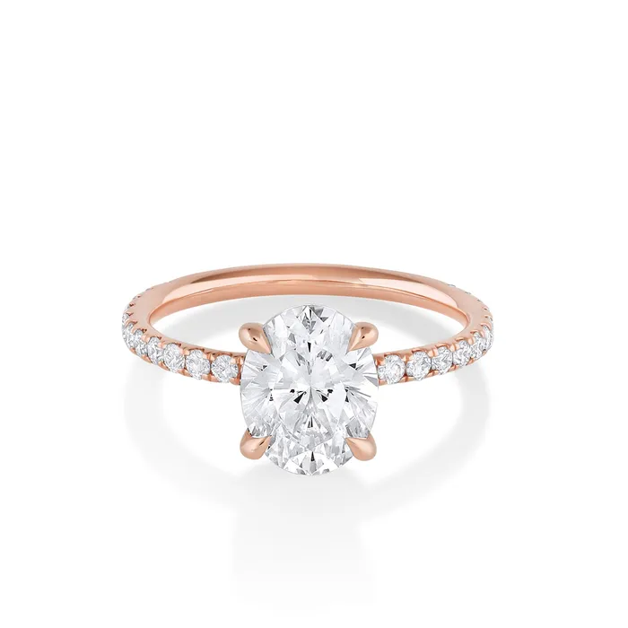 Marrow Fine Rings The Francesca Oval Pav Engagement Ring