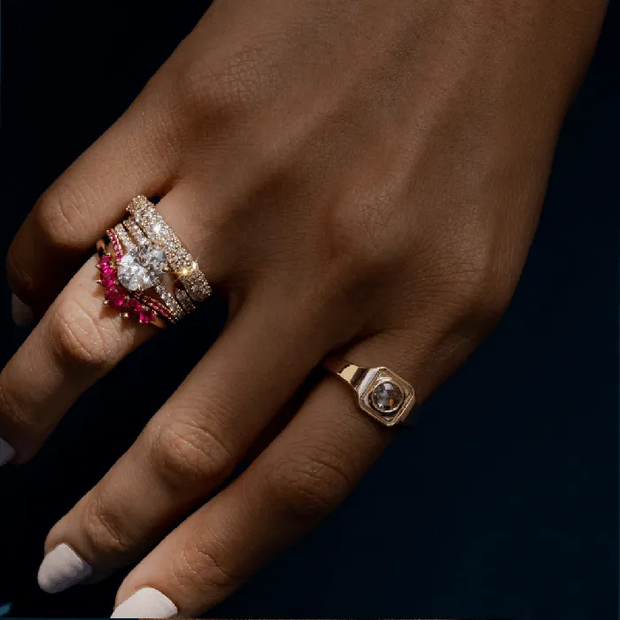Marrow Fine Rings The Francesca Oval Pav Engagement Ring