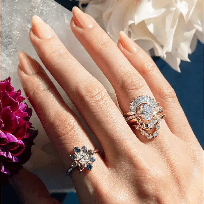 Marrow Fine Rings The Francesca Oval Pav Engagement Ring