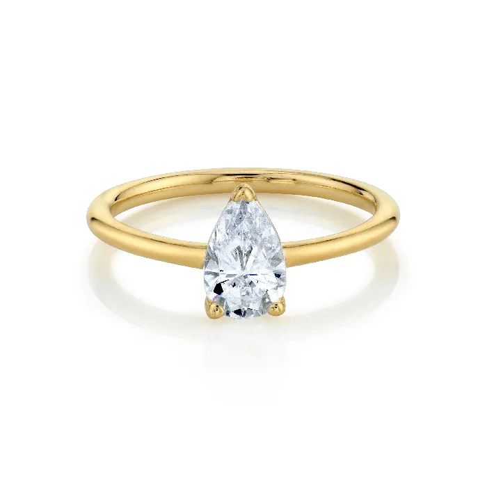 Marrow Fine The Lola Pear Solitaire Engagement Ring Rings